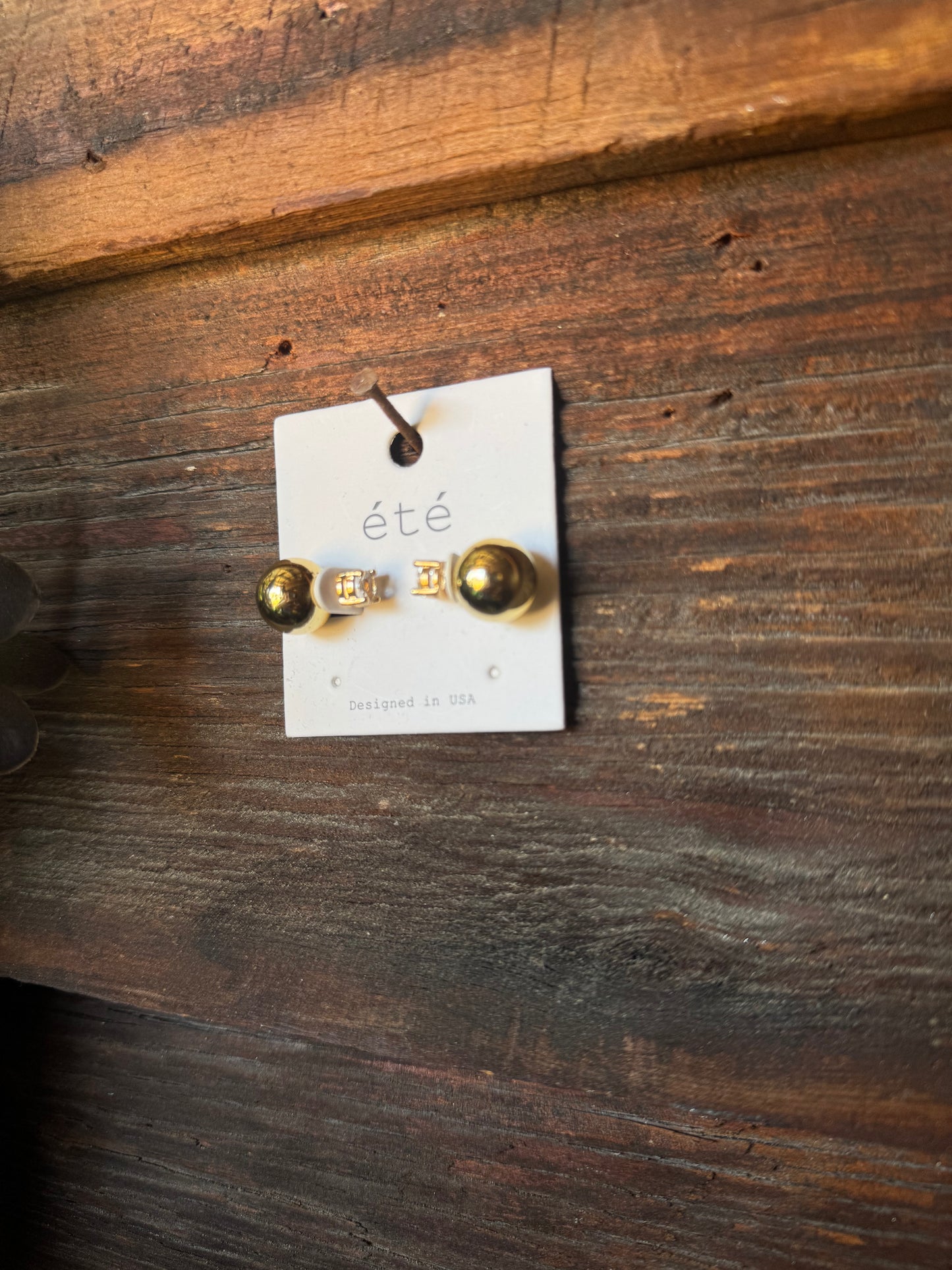 été Gold diamond studs
