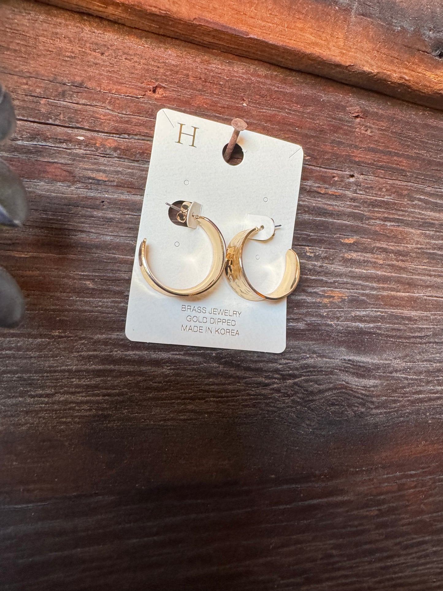 Gold earrings