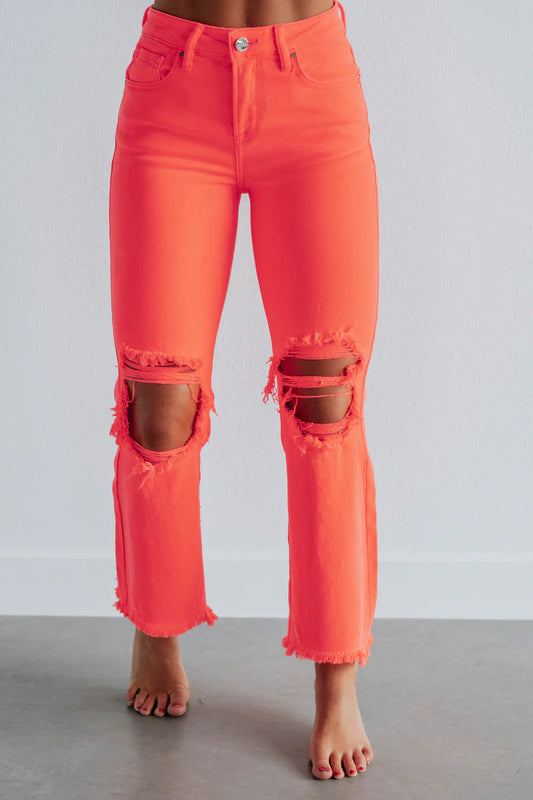 Risen Jeans - Neon Coral