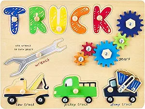 mudpie Busy Board Puzzle Trucks