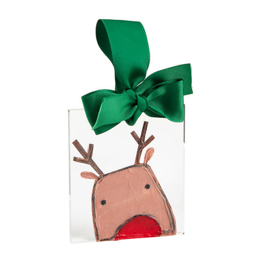 Mudpie Reindeer Acrylic Ornament